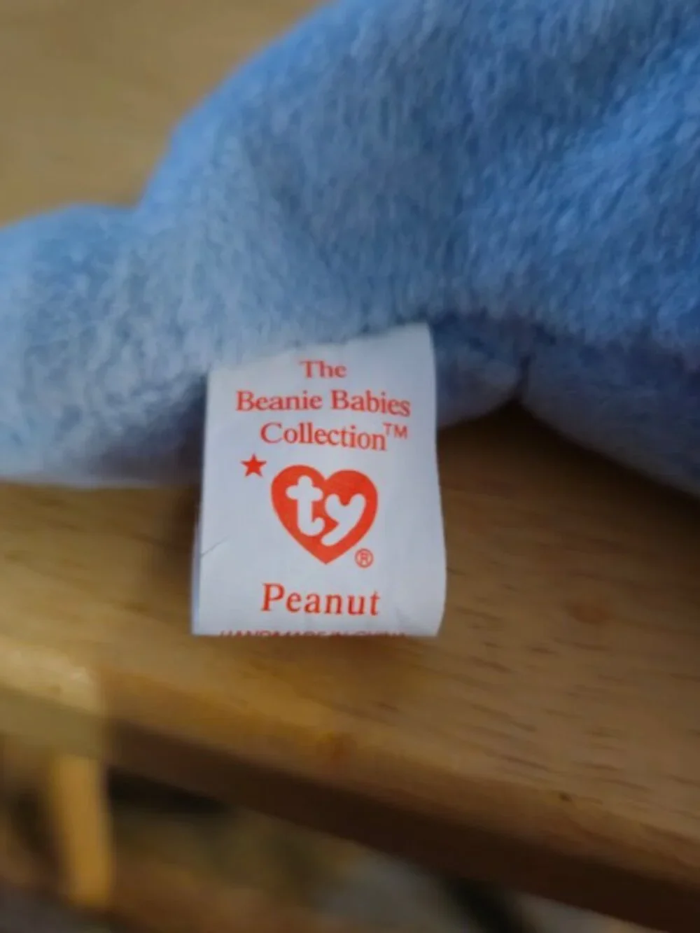 Ty Beanie Baby Peanut With Tags Attatched
